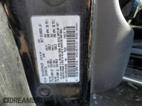 ✅ 2004 Dodge 1500 SLT • VIN: 1D7HU18D34J221053 • Лот: 89480525. Опубликован ранее на Copart с пробегом 148 550 миль. Бесплатный доступ к архиву аукционных продаж из США и подробный отчёт об истории автомобиля на DreamBid. Изображение 12.