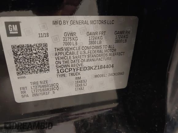 ✅ 2019 Chevrolet Silverado 1500 LT Trail Boss • VIN: 1GCPYFED3KZ184404 • Лот: 42590392. Опубликован ранее на IAAI с пробегом 131 374 миль. Бесплатный доступ к архиву аукционных продаж из США и подробный отчёт об истории автомобиля на DreamBid. Изображение 9.