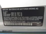 ✅ 2012 BMW 3 Series 328i • VIN: WBA3C1C53CF431285 • Лот: 43427003. Опубликован ранее на IAAI с пробегом 125 661 миль. Бесплатный доступ к архиву аукционных продаж из США и подробный отчёт об истории автомобиля на DreamBid. Изображение 9.