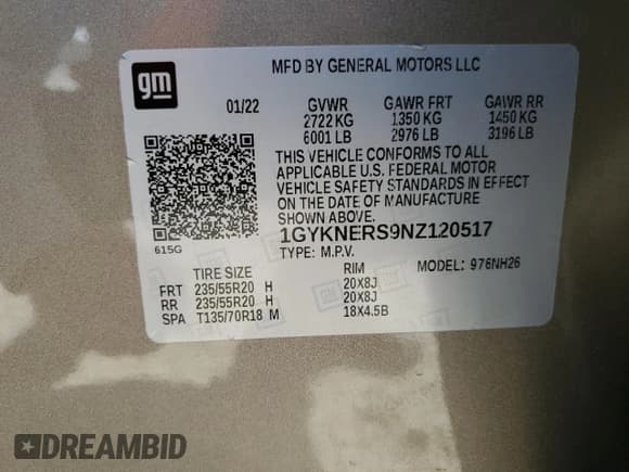 ✅ 2022 Cadillac XT5 Premium Luxury AWD • VIN: 1GYKNERS9NZ120517 • Lot: 52633745. Wystawiony na Copart z przebiegiem 31 456 mil. Bezpłatny archiwum sprzedaży aukcyjnych z USA i szczegółowy raport historii pojazdu na DreamBid. Zdjęcie 14.