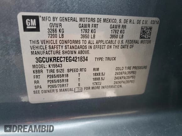 ✅ 2014 Chevrolet Silverado 1500 LT • VIN: 3GCUKREC7EG421834 • Лот: 89845125. Опубликован ранее на Copart с пробегом 184 190 миль. Бесплатный доступ к архиву аукционных продаж из США и подробный отчёт об истории автомобиля на DreamBid. Изображение 12.