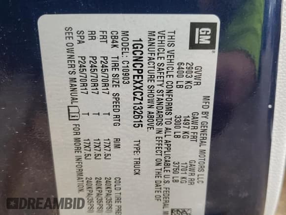 ✅ 2012 Chevrolet Silverado 1500 Work Truck • VIN: 1GCNCPEXXCZ132615 • Лот: 60259684. Опубликован ранее на Copart с пробегом 48 164 миль. Бесплатный доступ к архиву аукционных продаж из США и подробный отчёт об истории автомобиля на DreamBid. Изображение 12.