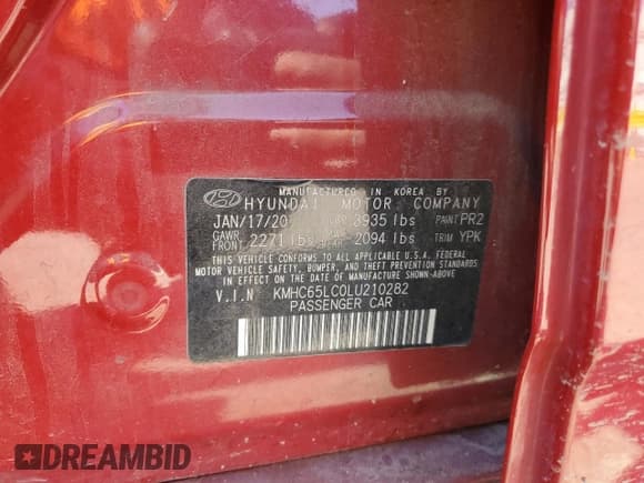 ✅ 2020 Hyundai Ioniq Blue • VIN: KMHC65LC0LU210282 • Lot: 49455355. Wystawiony na Copart z przebiegiem 160 377 mil. Bezpłatny archiwum sprzedaży aukcyjnych z USA i szczegółowy raport historii pojazdu na DreamBid. Zdjęcie 12.