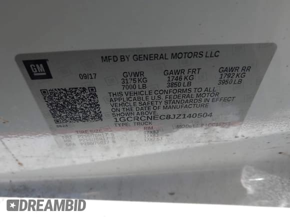 ✅ 2018 Chevrolet Silverado 1500 LS • VIN: 1GCRCNEC8JZ140504 • Лот: 43016398. Опубликован ранее на IAAI с пробегом 64 343 миль. Бесплатный доступ к архиву аукционных продаж из США и подробный отчёт об истории автомобиля на DreamBid. Изображение 8.