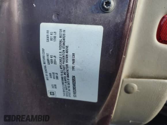 1998 Chevrolet Malibu LS z VIN 1G1NE52M5W6258534, wystawiony jako Copart lot #81074124 z przebiegiem Nie podano mil oraz Czysty tytuł • Clean title. Historia ofert i sprzedaży dostępna na DreamBid. Obrazek 12.