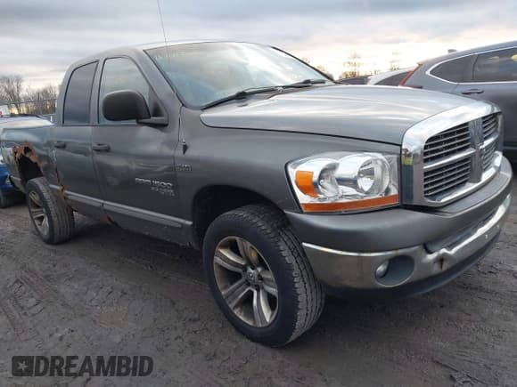 ✅ 2006 Dodge 1500 SLT • VIN: 1D7HU18236S604289 • Lot: 43713080. Wystawiony na IAAI z przebiegiem Nie podano. Bezpłatny archiwum sprzedaży aukcyjnych z USA i szczegółowy raport historii pojazdu na DreamBid. Zdjęcie 1.