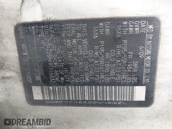 ✅ 2009 Nissan Cube S • VIN: JN8AZ28RX9T116833 • Лот: 42918528. Опубликован ранее на IAAI с пробегом 305 211 миль. Бесплатный доступ к архиву аукционных продаж из США и подробный отчёт об истории автомобиля на DreamBid. Изображение 9.