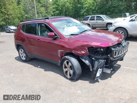 ✅ 2021 Jeep Compass Altitude • VIN: 3C4NJDBB5MT547377 • Lot: 42650103. Listed on IAAI with Not provided. Free auction sales archive from the USA and detailed vehicle history report at DreamBid. Image 1.