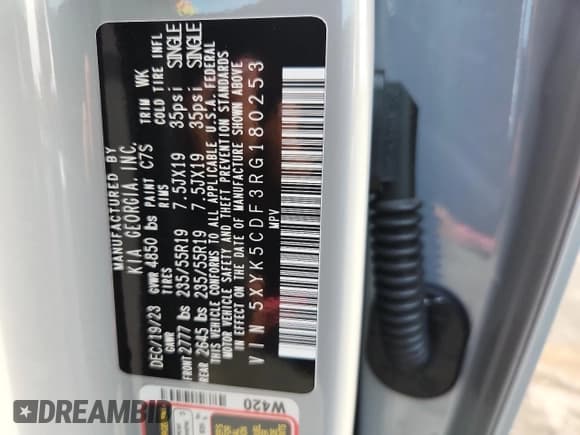 ✅ 2024 Kia Sportage SX-Prestige • VIN: 5XYK5CDF3RG180253 • Lot: 86682265. Wystawiony na Copart z przebiegiem 11 341 mil. Bezpłatny archiwum sprzedaży aukcyjnych z USA i szczegółowy raport historii pojazdu na DreamBid. Zdjęcie 14.