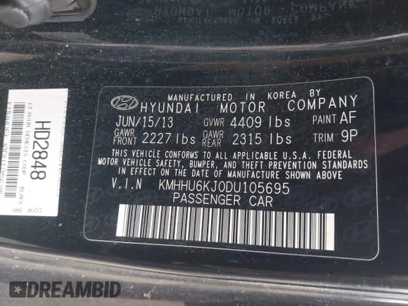 ✅ 2013 Hyundai Genesis Coupe R-Spec • VIN: KMHHU6KJ0DU105695 • Lot: 42605527. Wystawiony na IAAI z przebiegiem 115 875 mil. Bezpłatny archiwum sprzedaży aukcyjnych z USA i szczegółowy raport historii pojazdu na DreamBid. Zdjęcie 9.