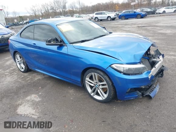 ✅ 2017 BMW 2 Series 230i • VIN: WBA2F9C33HV665021 • Lot: 43579142. Listed on IAAI with 82,701 mi. Free auction sales archive from the USA and detailed vehicle history report at DreamBid. Image 1.