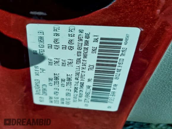 ✅ 2008 Dodge RAM • VIN: 3D7ML49AX8G111440 • Lot: 95443095. Listed on Copart with 176,756 mi. Free auction sales archive from the USA and detailed vehicle history report at DreamBid. Image 12.