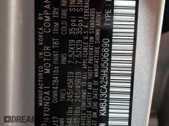 ✅ 2017 Hyundai Tucson Sport • VIN: KM8J3CA25HU506890 • Лот: 84954155. Опубликован ранее на Copart с пробегом 76 074 миль. Бесплатный доступ к архиву аукционных продаж из США и подробный отчёт об истории автомобиля на DreamBid. Изображение 13.