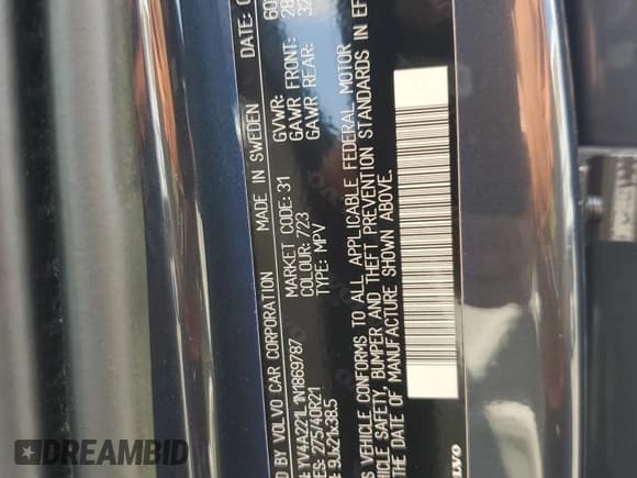 ✅ 2022 Volvo XC90 Inscription • VIN: YV4A221L1N1869787 • Lot: 64863935. Listed on Copart with 47,575 mi. Free auction sales archive from the USA and detailed vehicle history report at DreamBid. Image 13.