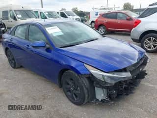 2023 Hyundai Elantra Blue with VIN KMHLM4AJ8PU055116, listed as a IAAI auction lot 43286266 with 91,558 mi miles and . Bid and sale history available at DreamBid. Image 1.
