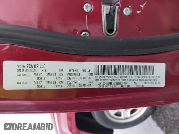 ✅ 2016 Jeep Patriot Sport • VIN: 1C4NJRBB1GD655082 • Лот: 42871518. Опубликован ранее на IAAI с пробегом 69 444 миль. Бесплатный доступ к архиву аукционных продаж из США и подробный отчёт об истории автомобиля на DreamBid. Изображение 9.