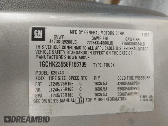 ✅ 2008 Chevrolet Silverado 2500HD LTZ • VIN: 1GCHK23658F166709 • Лот: 42387892. Опубликован ранее на IAAI с пробегом 218 201 миль. Бесплатный доступ к архиву аукционных продаж из США и подробный отчёт об истории автомобиля на DreamBid. Изображение 9.