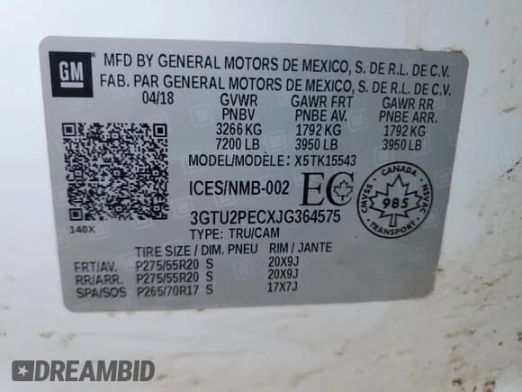 ✅ 2018 GMC Sierra 1500 Denali • VIN: 3GTU2PECXJG364575 • Лот: 66959835. Опубликован ранее на Copart с пробегом 248 452 миль. Бесплатный доступ к архиву аукционных продаж из США и подробный отчёт об истории автомобиля на DreamBid. Изображение 12.