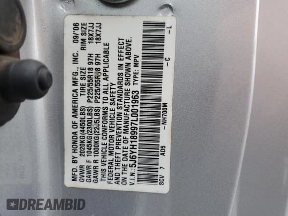 ✅ 2007 Honda Element SC • VIN: 5J6YH18997L001963 • Лот: 86184105. Опубликован ранее на Copart с пробегом 113 027 миль. Бесплатный доступ к архиву аукционных продаж из США и подробный отчёт об истории автомобиля на DreamBid. Изображение 13.