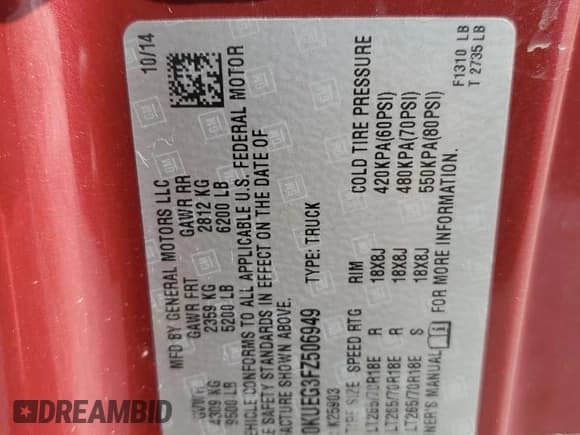 ✅ 2015 Chevrolet Silverado 2500HD Work Truck • VIN: 1GC0KUEG3FZ506949 • Lot: 89681115. Listed on Copart with 240,431 mi. Free auction sales archive from the USA and detailed vehicle history report at DreamBid. Image 12.