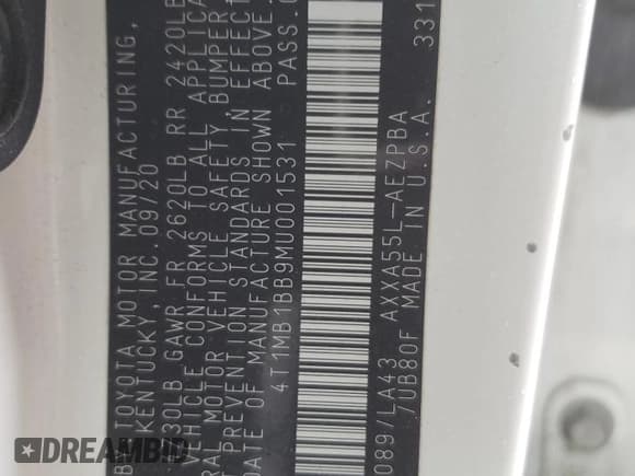 ✅ 2021 Toyota Avalon • VIN: 4T1MB1BB9MU001531 • Lot: 62592145. Wystawiony na Copart z przebiegiem 90 936 mil. Bezpłatny archiwum sprzedaży aukcyjnych z USA i szczegółowy raport historii pojazdu na DreamBid. Zdjęcie 12.