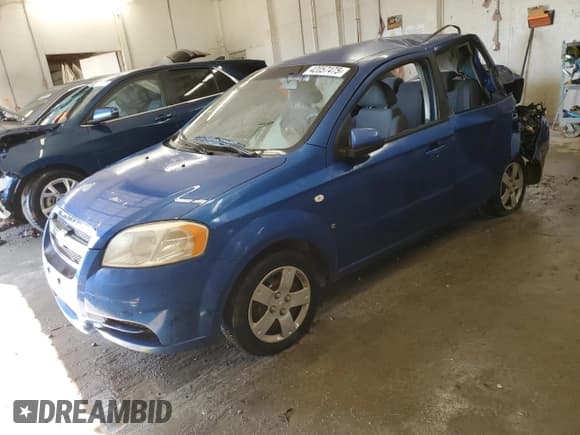 ✅ 2007 Chevrolet Aveo LS • VIN: KL1TD56687B174933 • Lot: 42057475. Wystawiony na Copart z przebiegiem 163 440 mil. Bezpłatny archiwum sprzedaży aukcyjnych z USA i szczegółowy raport historii pojazdu na DreamBid. Zdjęcie 1.