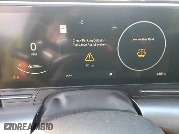 2024 Hyundai Kona Limited с VIN KM8HECA33RU052254, выставлен на аукционе Copart как лот 41551255 с пробегом 5 801 миль миль и Списание • Salvage title. История ставок и продаж доступна на DreamBid. Изображение 9.