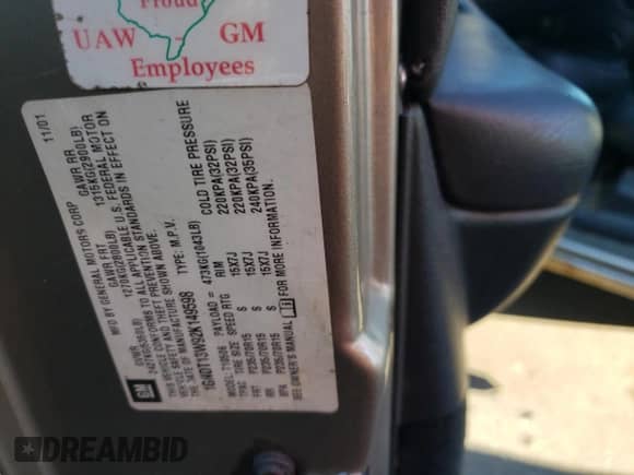 2002 Chevrolet Blazer LS z VIN 1GNDT13W92K149598, wystawiony jako Copart lot #81003394 z przebiegiem 154 972 mil mil oraz Szkoda całkowita • Salvage title. Historia ofert i sprzedaży dostępna na DreamBid. Obrazek 13.