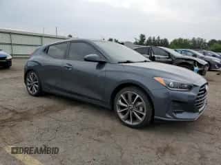 2019 Hyundai Veloster 2.0 with VIN KMHTG6AF1KU006928, listed as a Copart auction lot 64848244 with 53,966 mi miles and Salvage title. Bid and sale history available at DreamBid. Image 4.