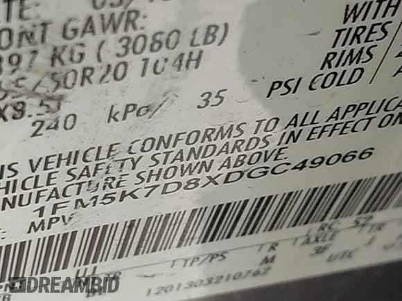 ✅ 2013 Ford Explorer XLT • VIN: 1FM5K7D8XDGC49066 • Лот: 43648666. Опубликован ранее на IAAI с пробегом 173 002 миль. Бесплатный доступ к архиву аукционных продаж из США и подробный отчёт об истории автомобиля на DreamBid. Изображение 9.