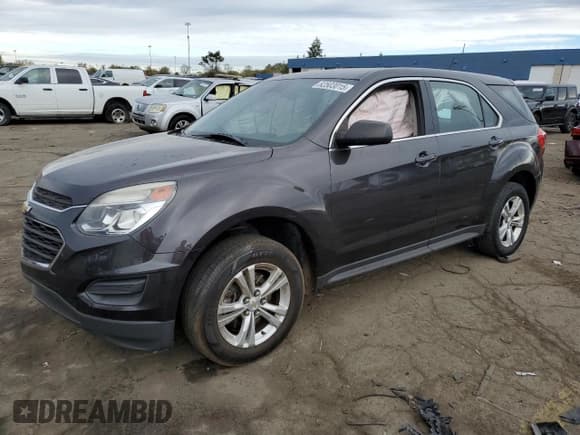 ✅ 2016 Chevrolet Equinox LS • VIN: 2GNFLEEK4G6243005 • Лот: 82503015. Опубликован ранее на Copart с пробегом 115 267 миль. Бесплатный доступ к архиву аукционных продаж из США и подробный отчёт об истории автомобиля на DreamBid. Изображение 1.