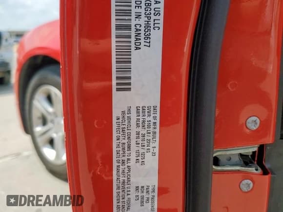 ✅ 2023 Dodge Charger SXT • VIN: 2C3CDXBG3PH653677 • Lot: 71223315. Listed on Copart with 39,905 mi. Free auction sales archive from the USA and detailed vehicle history report at DreamBid. Image 12.