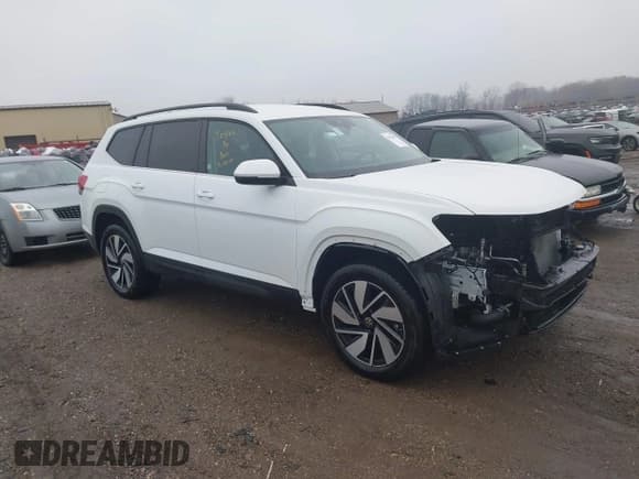 ✅ 2025 Volkswagen Atlas SE • VIN: 1V2WR2CA7SC571940 • Лот: 43798467. Опубликован ранее на IAAI с пробегом 11 275 миль. Бесплатный доступ к архиву аукционных продаж из США и подробный отчёт об истории автомобиля на DreamBid. Изображение 1.