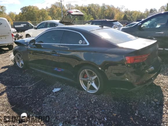 ✅ 2018 Audi A5 Premium • VIN: WAUSNAF53JA000943 • Lot: 82639395. Listed on Copart with 93,425 mi. Free auction sales archive from the USA and detailed vehicle history report at DreamBid. Image 2.