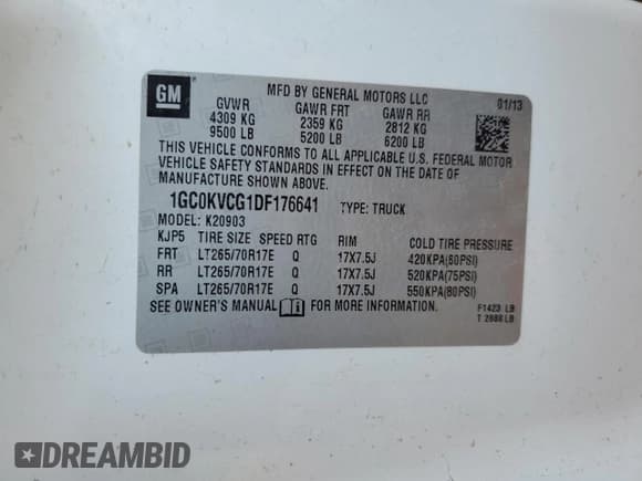 ✅ 2013 Chevrolet Silverado 2500HD Work Truck • VIN: 1GC0KVCG1DF176641 • Lot: 57425785. Wystawiony na Copart z przebiegiem 195 846 mil. Bezpłatny archiwum sprzedaży aukcyjnych z USA i szczegółowy raport historii pojazdu na DreamBid. Zdjęcie 12.