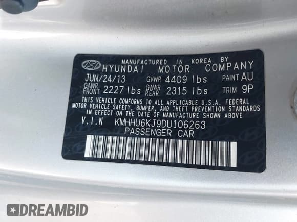 ✅ 2013 Hyundai Genesis Coupe R-Spec • VIN: KMHHU6KJ9DU106263 • Lot: 41678274. Wystawiony na IAAI z przebiegiem 172 294 mil. Bezpłatny archiwum sprzedaży aukcyjnych z USA i szczegółowy raport historii pojazdu na DreamBid. Zdjęcie 9.