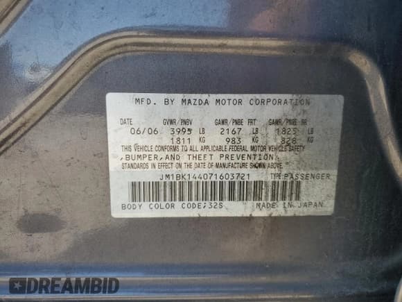 ✅ 2007 Mazda 3 S Sport • VIN: JM1BK144071603721 • Lot: 70341915. Wystawiony na Copart z przebiegiem Nie podano. Bezpłatny archiwum sprzedaży aukcyjnych z USA i szczegółowy raport historii pojazdu na DreamBid. Zdjęcie 12.