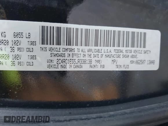 ✅ 2018 Chrysler Pacifica Touring L Plus • VIN: 2C4RC1EG5JR338138 • Lot: 43862485. Wystawiony na IAAI z przebiegiem 131 457 mil. Bezpłatny archiwum sprzedaży aukcyjnych z USA i szczegółowy raport historii pojazdu na DreamBid. Zdjęcie 9.