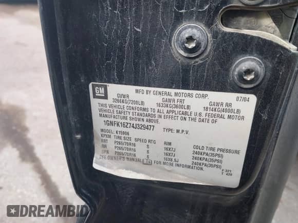 2005 Chevrolet Tahoe LS с VIN 1GNEC13Z15R203115, выставлен на аукционе IAAI как лот 43572478 с пробегом 215 996 миль миль и . История ставок и продаж доступна на DreamBid. Изображение 9.