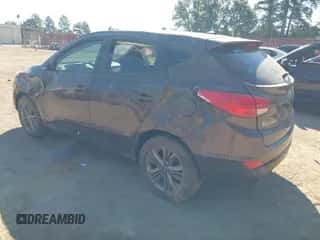 2014 Hyundai Tucson GLS with VIN KM8JT3AF2EU847632, listed as a IAAI auction lot 43447003 with 103,178 mi miles and . Bid and sale history available at DreamBid. Image 3.