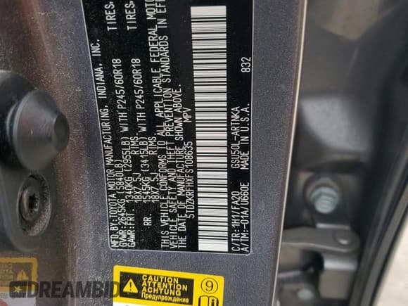 ✅ 2015 Toyota Highlander LE Plus • VIN: 5TDZKRFHXFS108635 • Lot: 84439195. Listed on Copart with 203,151 mi. Free auction sales archive from the USA and detailed vehicle history report at DreamBid. Image 12.