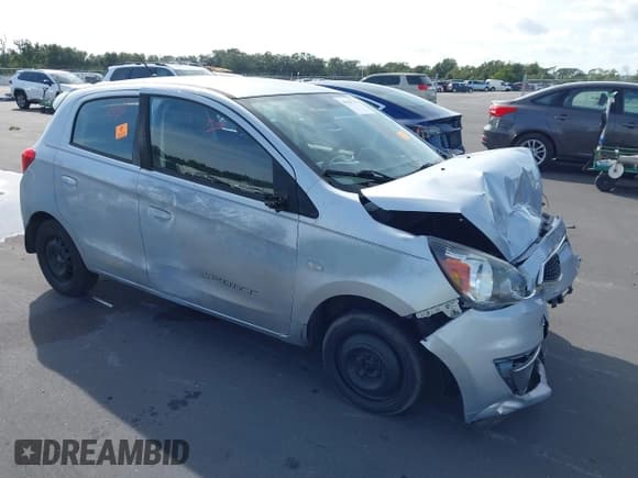 ✅ 2018 Mitsubishi Mirage ES • VIN: ML32A3HJ8JH012374 • Lot: 43629353. Listed on IAAI with Not provided. Free auction sales archive from the USA and detailed vehicle history report at DreamBid. Image 1.