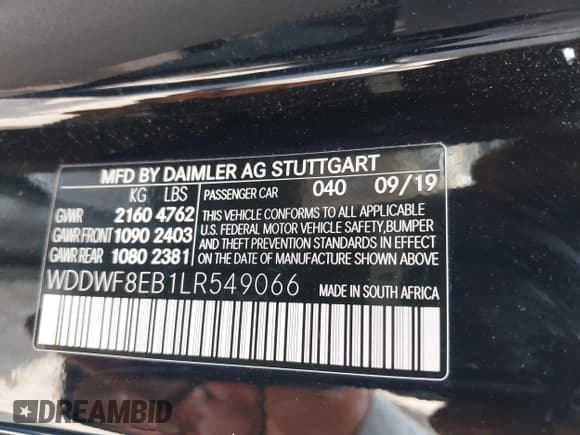 ✅ 2020 Mercedes-Benz C 300 • VIN: WDDWF8EB1LR549066 • Lot: 42453123. Wystawiony na IAAI z przebiegiem 36 472 mil. Bezpłatny archiwum sprzedaży aukcyjnych z USA i szczegółowy raport historii pojazdu na DreamBid. Zdjęcie 9.