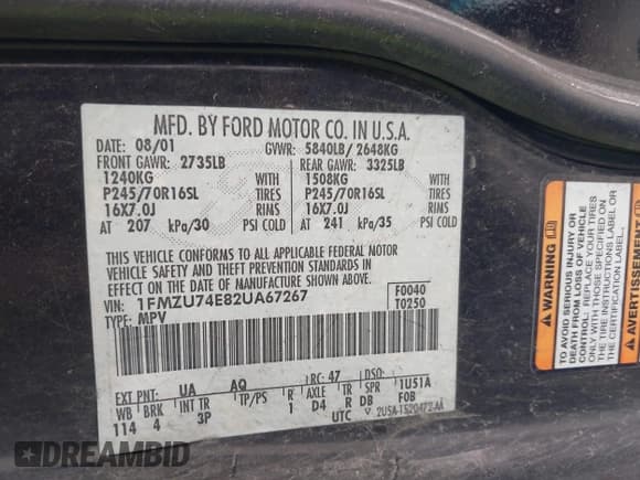 ✅ 2002 Ford Explorer Eddie Bauer • VIN: 1FMZU74E82UA67267 • Lot: 42030007. Wystawiony na IAAI z przebiegiem 235 253 mil. Bezpłatny archiwum sprzedaży aukcyjnych z USA i szczegółowy raport historii pojazdu na DreamBid. Zdjęcie 9.