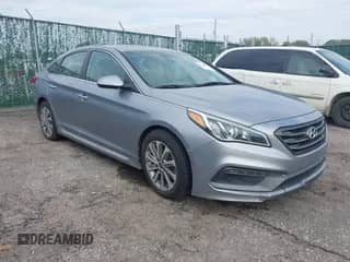 2016 Hyundai Sonata Sport with VIN 5NPE34AFXGH401785, listed as a IAAI auction lot 43446101 with 95,409 mi miles and . Bid and sale history available at DreamBid. Image 1.