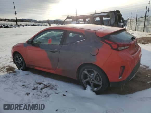 2019 Hyundai Veloster Premium z VIN KMHTG6AF0KU008783, wystawiony jako Copart lot #89184895 z przebiegiem Nie podano mil oraz Szkoda całkowita • Salvage title. Historia ofert i sprzedaży dostępna na DreamBid. Obrazek 2.