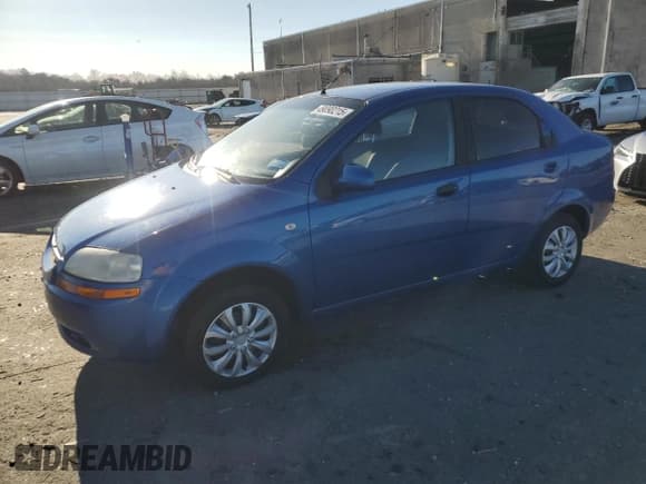 ✅ 2006 Chevrolet Aveo LS • VIN: KL1TD56686B632243 • Lot: 49090215. Wystawiony na Copart z przebiegiem 65 848 mil. Bezpłatny archiwum sprzedaży aukcyjnych z USA i szczegółowy raport historii pojazdu na DreamBid. Zdjęcie 1.
