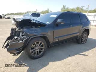 2016 Jeep Grand Cherokee Limited 75th Anniversary с VIN 1C4RJFBG1GC506219, выставлен на аукционе Copart как лот 71516045 с пробегом 162 544 миль миль и Списание • Salvage title. История ставок и продаж доступна на DreamBid. Изображение 1.
