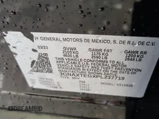 ✅ 2023 Chevrolet Equinox LT • VIN: 3GNAXTEGXPL237719 • Lot: 42509749. Wystawiony na IAAI z przebiegiem 26 420 mil. Bezpłatny archiwum sprzedaży aukcyjnych z USA i szczegółowy raport historii pojazdu na DreamBid. Zdjęcie 1.