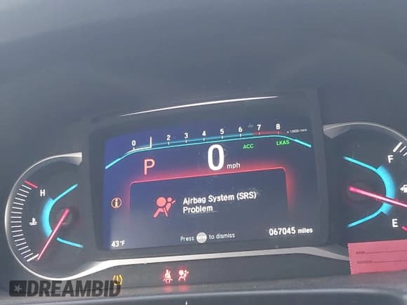 ✅ 2020 Honda Pilot EX-L • VIN: 5FNYF6H50LB022798 • Lot: 41592012. Listed on IAAI with 67,045 mi. Free auction sales archive from the USA and detailed vehicle history report at DreamBid. Image 15.